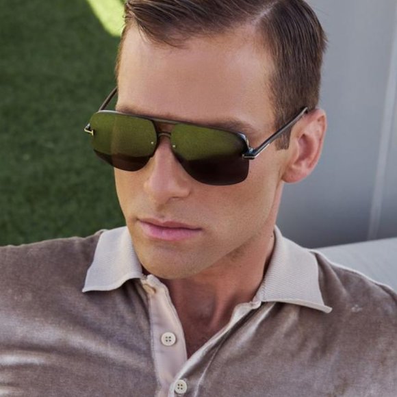 NEW TOM FORD TERRY 02 FT1004 51E MASTIC BROWN SUNGLASSES